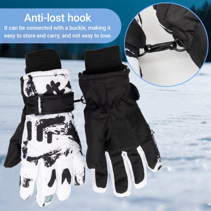 OVOY Kids-Ski-Gloves for Boys & Girls 6-9 Years - Windproof Winter Gloves, Non-Slip Snow & Cycling Mittens for Cold Weather - Image 4