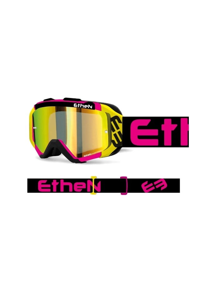 Ethen ARES GOGGLE  FUXIA/GOLD MIRROR LENS