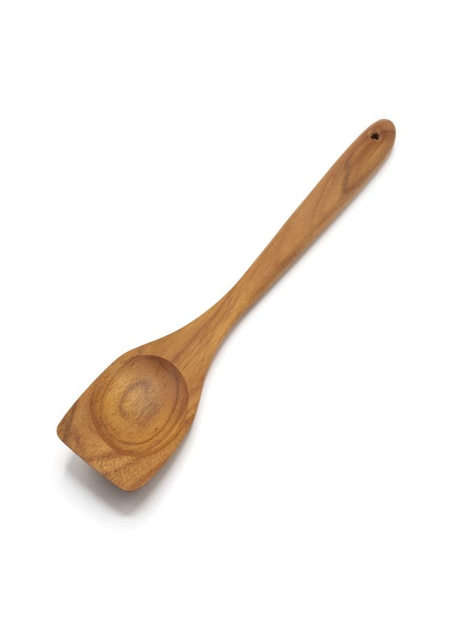 FAAY Right Hand Chopper, Wooden Spoon - Spatula, Break Up Ground Beef Utensils Made from High Moist Resistance Teak Wood for Non Stick Cookware. (Right Hand Chopper) - Image 1