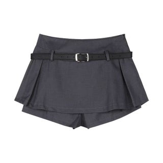 Silk-Smooth Waist-Cinched Collared Shirt  Skirt Set for Women Dark Grey Culottes - pzsku/ZA15F759EF4BE76505506Z/45/1746212164/e7025324-07d8-446e-8261-0e10f2dbac2c
