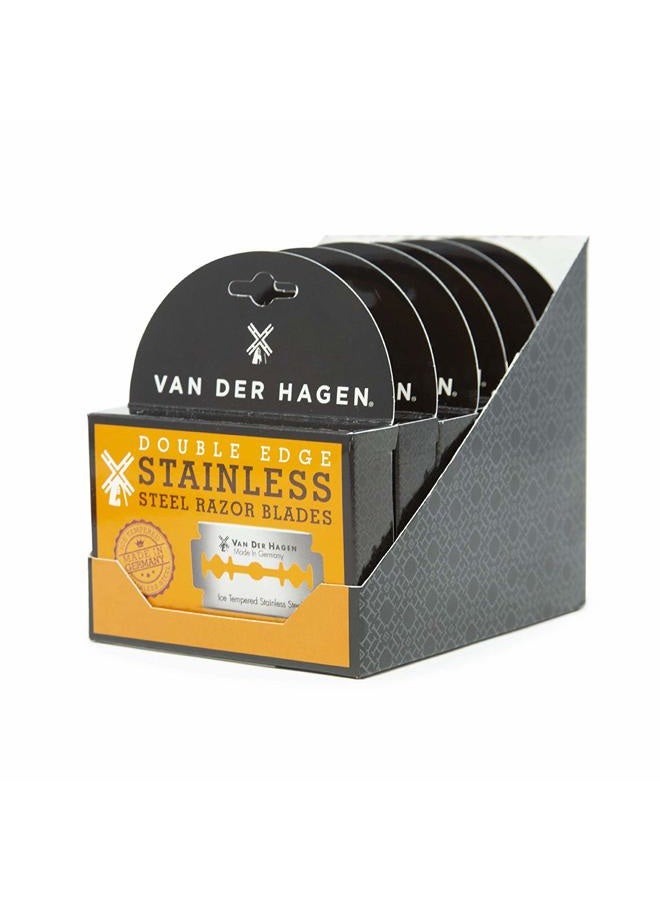Van der Hagen شفرات حلاقة من فان دير هاجن مصنوعة من الفولاذ المقاوم للصدأ، 5 قطع (عبوة من 6) - Image 3