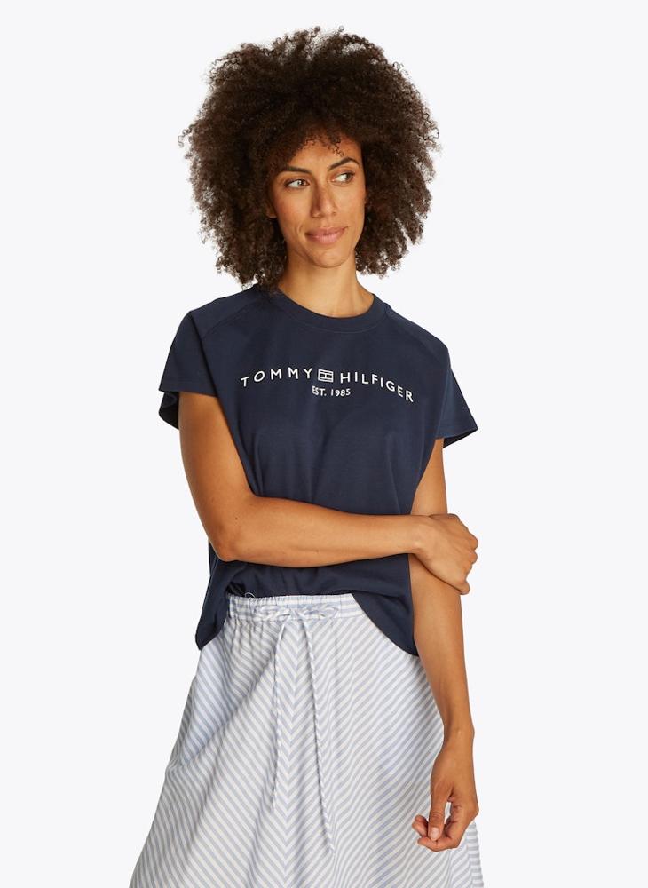 تومي هيلفيغر تيشيرت برقبة دائرية برسومات - Image 1