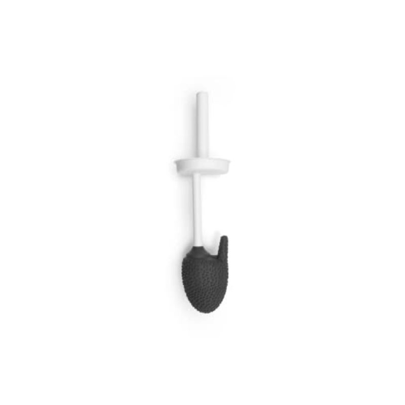Mindset Toilet Brush and Holder - Hygienic Silicone Brush - Cleans Under the Rim - Protective Steel Handle - Corrosion Resistant - Bathroom Accessory - Fresh White - 42 x 11 x 9.6 cm - Image 4