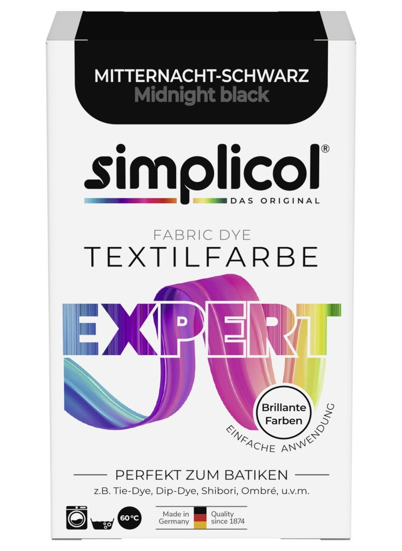 simplicol expert fabric paint for washing machine or manual colouring Tie Dye Recolour and Restore Your Fabrics and Clothes  Midnight Black pack of 1