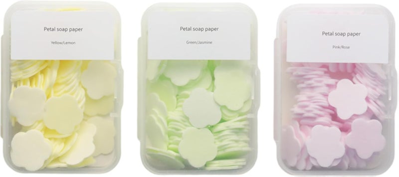 Portable Soap Sheets 300PCS, Disposable Mini Hand Washing Soap Paper, Scented Travel Soap Sheets for Outdoor, Camping, Hiking, Backpacking, and Emergency Use (Mixed Scents)