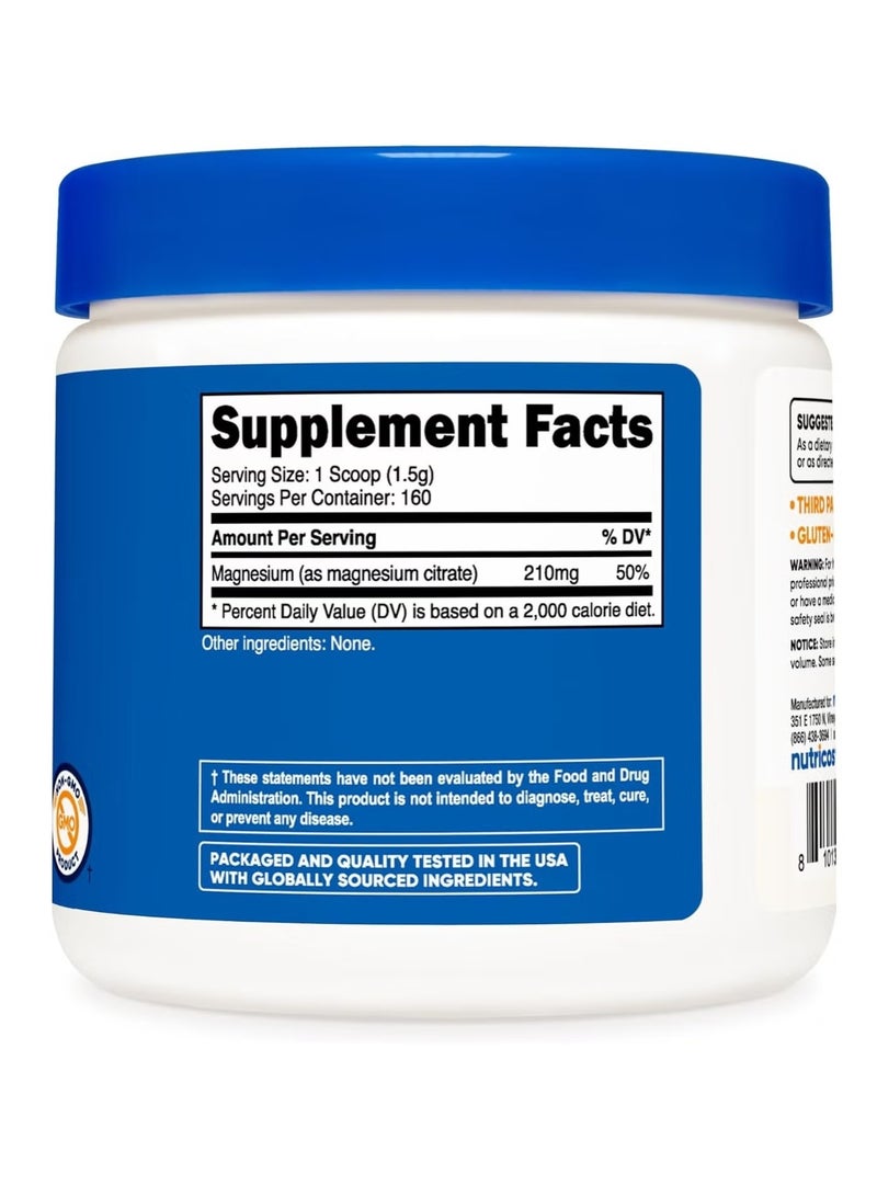 Nutricost Magnesium Citrate Powder 250g – Unflavored Magnesium Supplement for Muscle, Nerve & Bone Support - Image 3