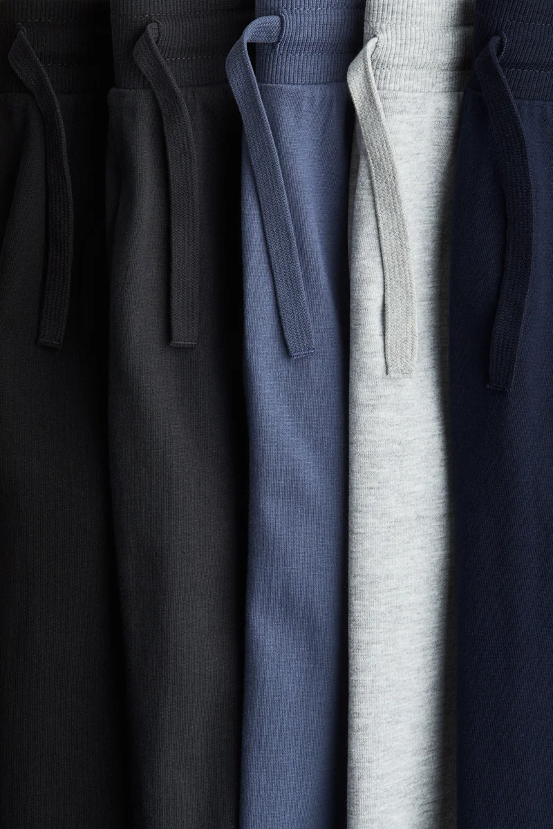 H&M 5-pack cotton jersey joggers