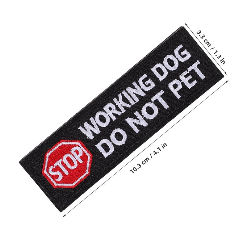 2pcs Embroidered Service Dog Patches Do Not Pet Patches Dog Identification Patches For Dogs Do Not Pet Patches Pet Harnesses - Image 2