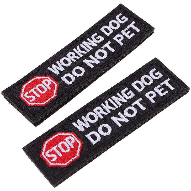 2pcs Embroidered Service Dog Patches Do Not Pet Patches Dog Identification Patches For Dogs Do Not Pet Patches Pet Harnesses - Image 4