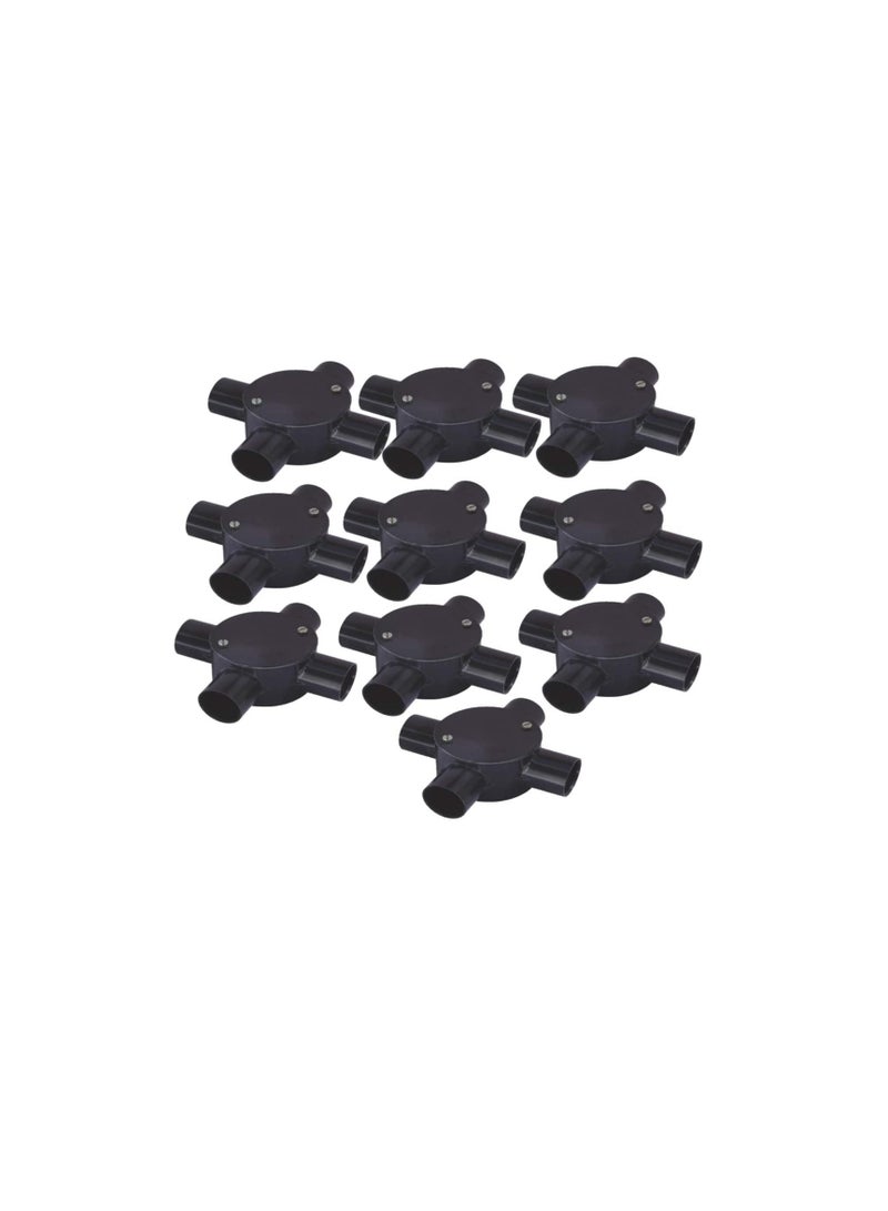 PVC Electrical Conduit Pipe & Fittings for Indoor and Outdoor Electrical Wiring and Cabling (Pack of 10) (25mm, Junction 4 Way) - Image 1