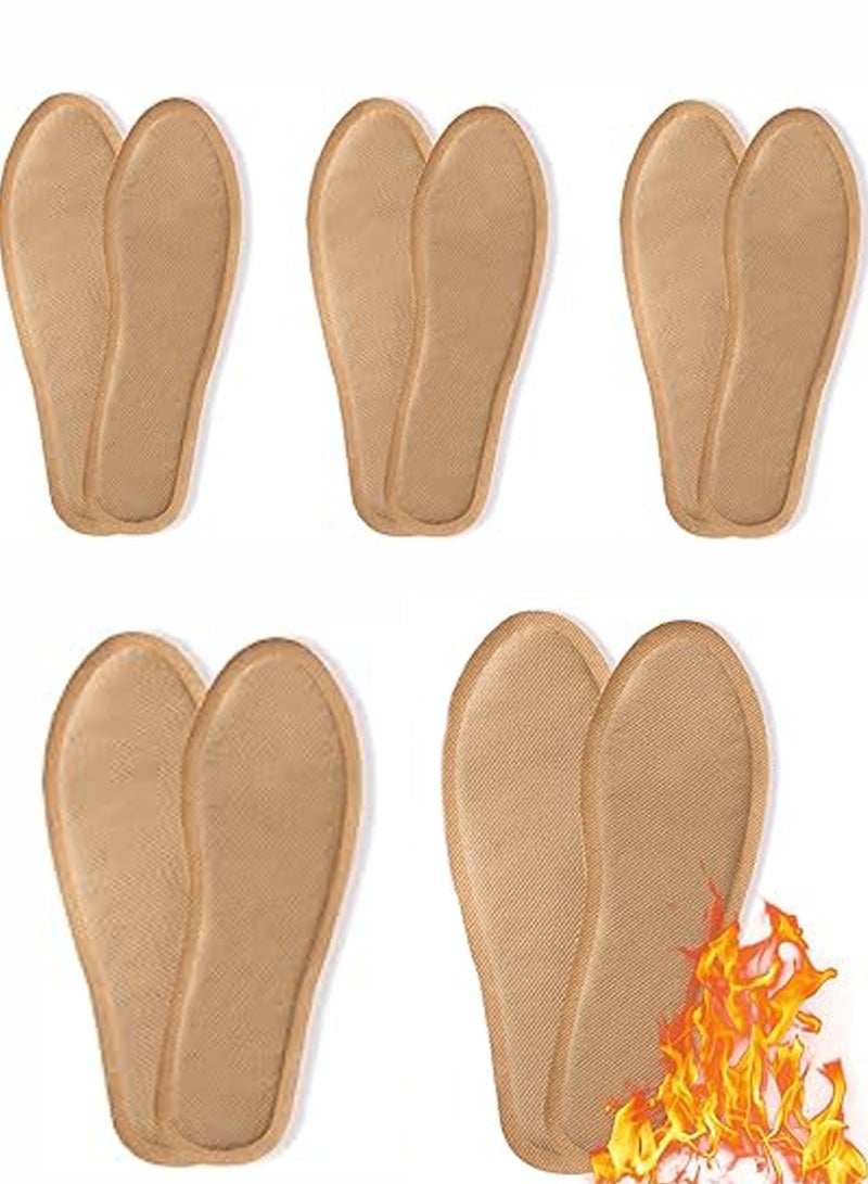 JOGAMS 5 Pair Foot Warmers Disposable Foot Warmers Adhesive Long Lasting Air Activated Disposable Natural Heating Pads for Shoes Boots Odorless Comfortable for Outdoor Work Sports Activiti  - Image 1