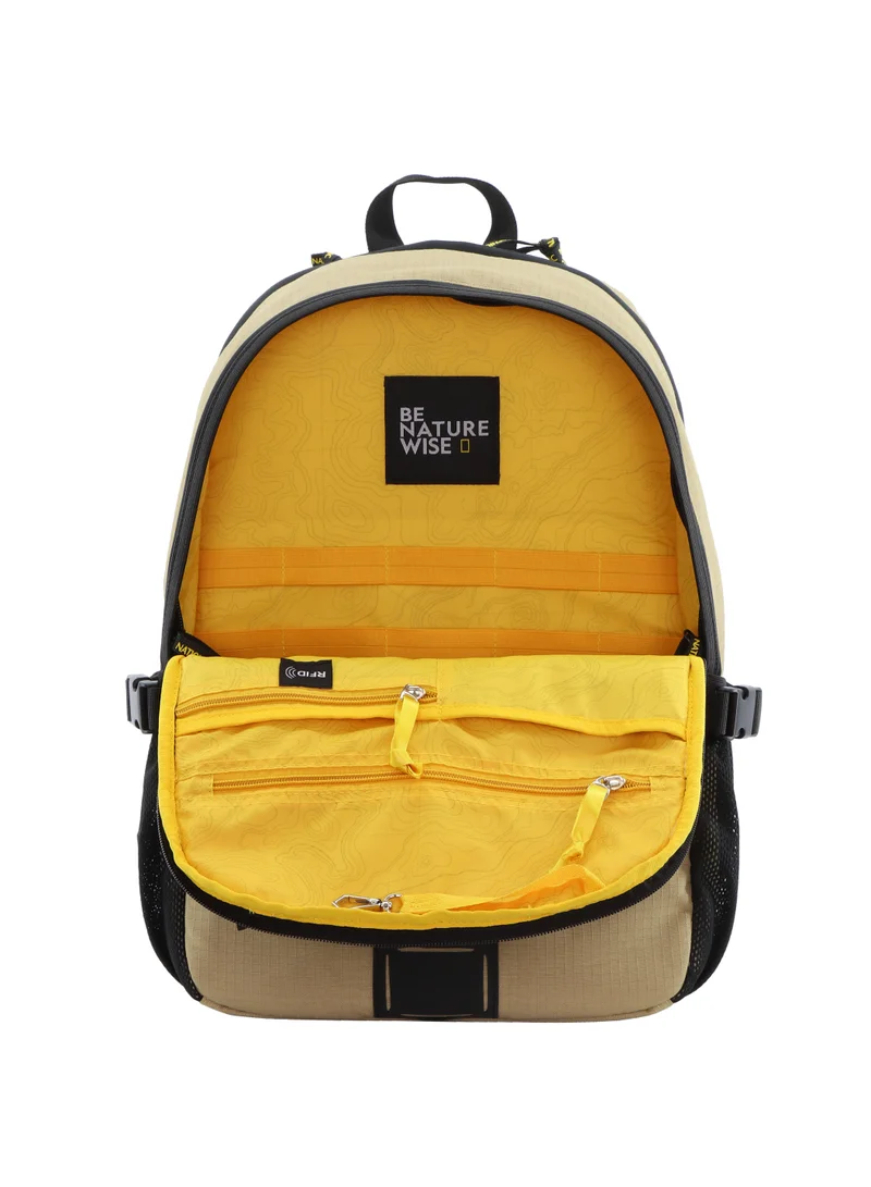 National Geographic Beige National Geographic Explorer III RPET Computer Backpack Beige For Men And Women, Durable Water Resistant Padded Laptop Tablet Bag For Casual Travel Outdoor School Office  | Best Price UAE
