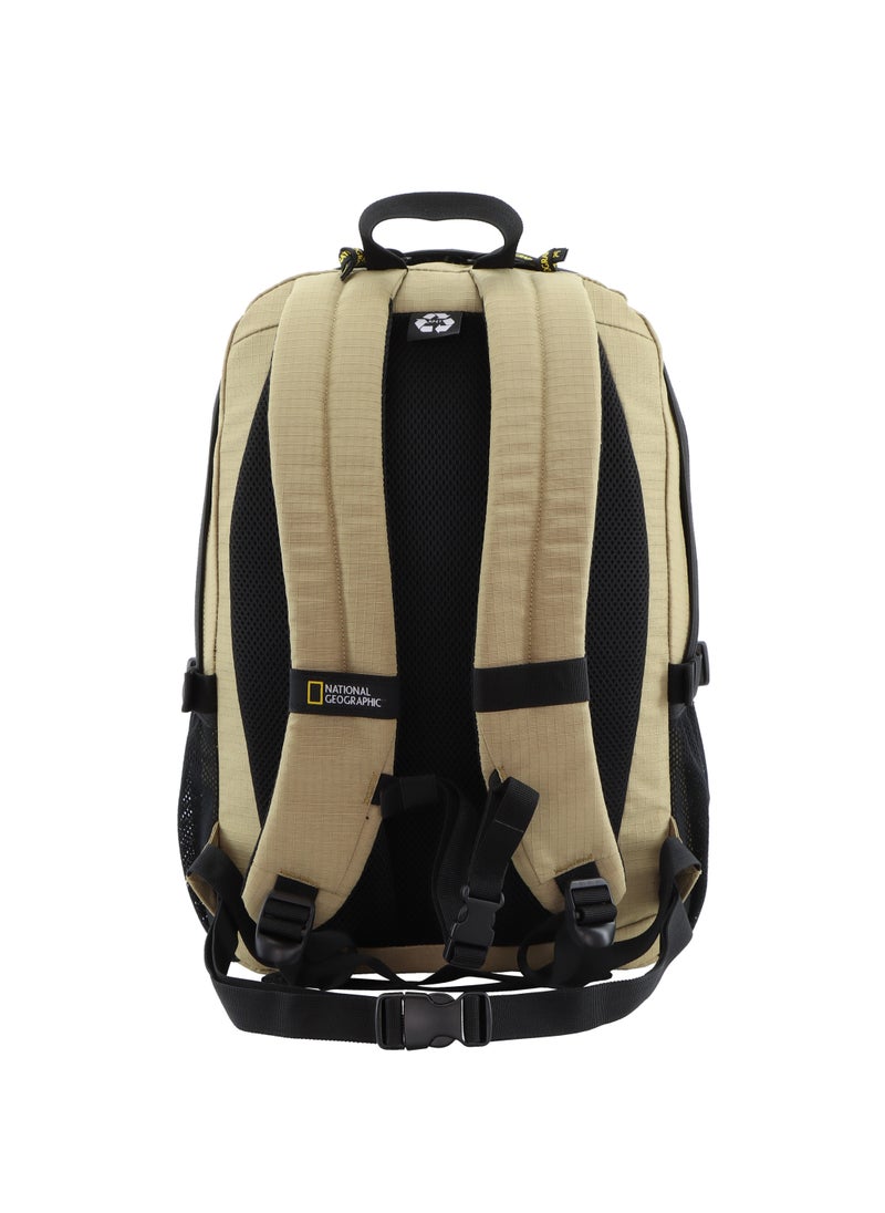 NATIONAL GEOGRAPHIC - National Geographic Explorer III RPET Computer Backpack Beige For Men And Women, Durable Water Resistant Padded Laptop Tablet Bag For Casual Travel Outdoor School Office - Image 1