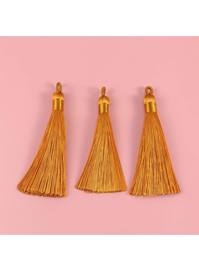 klarako 20pcs Mini Long Tassel Charms Silky Tiny Pendant Tassels DIY Craft Jewelry Making Accessories for Earrings Keychain (Brown) - Image 2