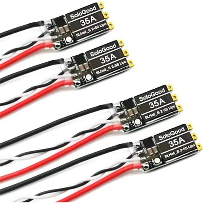 SoloGood 4PCS 35A ESC Lipo BLHeli_S Electronic Speed Controller Support Dshot 150/300 / 600 Brushless ESC for FPV Racing Drone Multicopter Quadcopter - Image 1