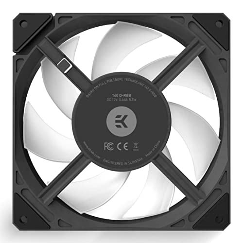 EKWB EK-Loop FPT 140mm Fan, 600-2200 RPM, Digital RGB, Black - Image 2