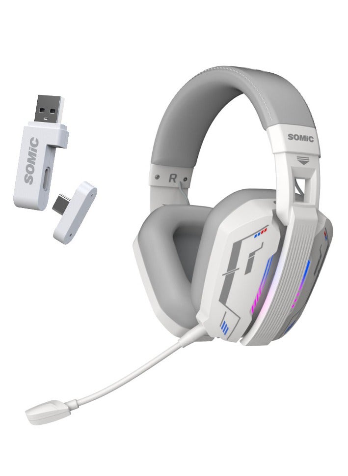 Somic MH201 Wireless Head-Mounted Bluetooth Headset 2.4G Wired Three-Mode Gaming Music Microphone - Image 1
