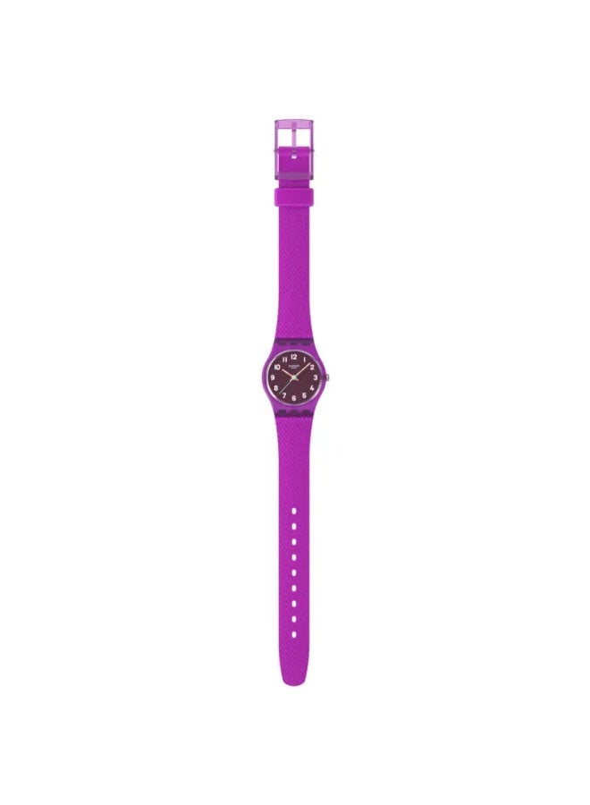 سواتش ساعة سواتش Magenta Weave بميناء بني، مقاس 25 مم، طراز LV122، لون بنفسجي. - Image 3