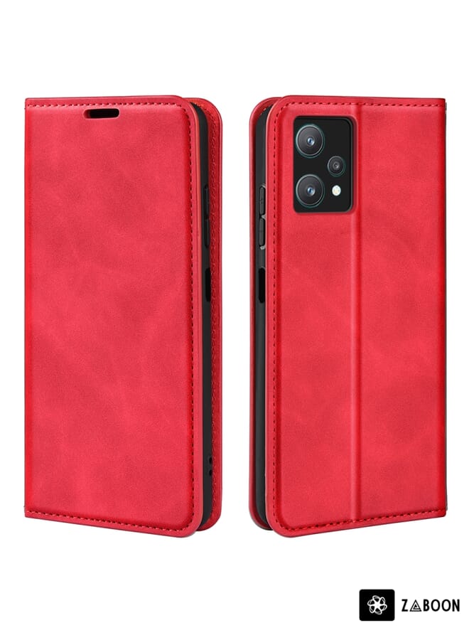 Zaboon Protective Case For OPPO Realme 9 Pro Retro-skin Magnetic Suction Leather - Image 1