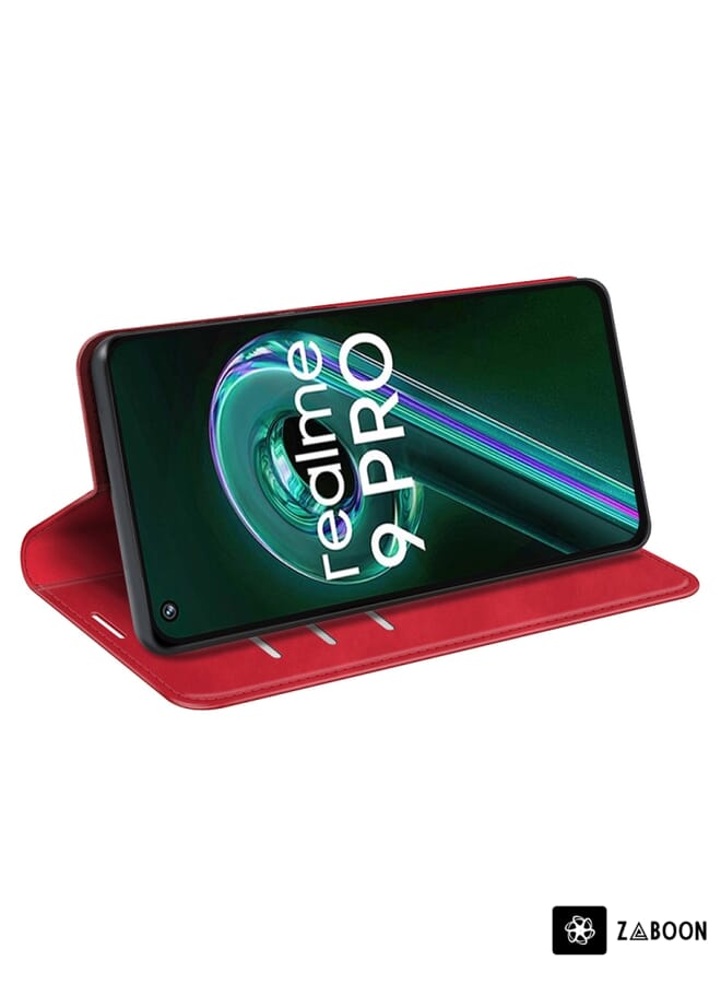 Zaboon Protective Case For OPPO Realme 9 Pro Retro-skin Magnetic Suction Leather - Image 5