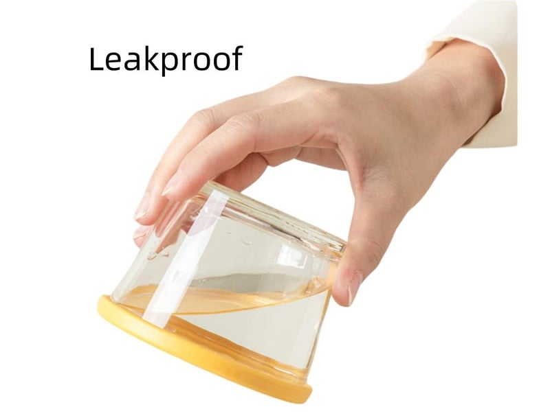 yaocoral 4 Pack 9 OZ Glass Jars with Lids Small Food Storage Containers Leakproof Mini Glass Container for Food Portion Overnight Oats Pickles Dipping Sauce Snack Nut Yogurt Small Meal Prep Containers - Image 4