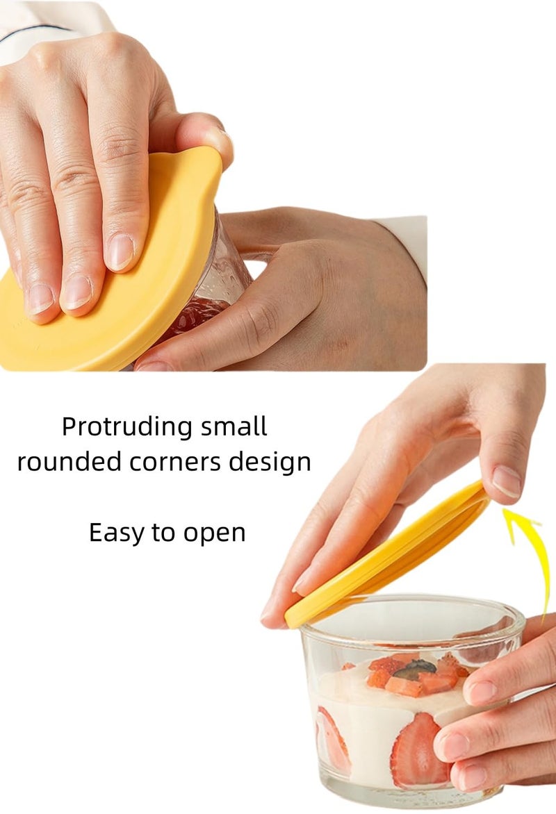 yaocoral 4 Pack 9 OZ Glass Jars with Lids Small Food Storage Containers Leakproof Mini Glass Container for Food Portion Overnight Oats Pickles Dipping Sauce Snack Nut Yogurt Small Meal Prep Containers - Image 3