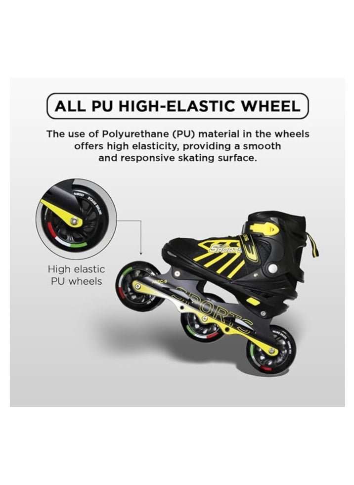 ENDLESS  EL1031 Inline Adjustable Skates Small Size 29 EUR (UK 11.5) - 33 EUR (UK 2) for 3 to 6 Years | Aluminium Chassis and 100 mm PU Three Wheels | With ABEC 9 Bearings | Indoor and Outdoor  - Image 5