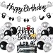 YOYMARR Gym Birthday Decorations Weightlifting Happy Birthday Banner Cake Topper Black Gray Latex Balloons for Gym Weight Lifting Cross Fit Fitness Themed Bday Party Supplies - Image 3