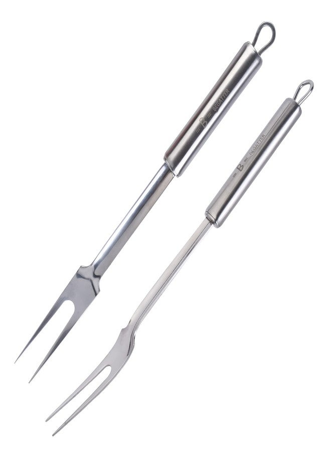 Begatter Meat Forks, Two Prong Large Forks for Cooking Kitchen Carving Serving BBQ Grilling, Stainless Steel, 13.3 Inch Long, 2 PCS - Image 1