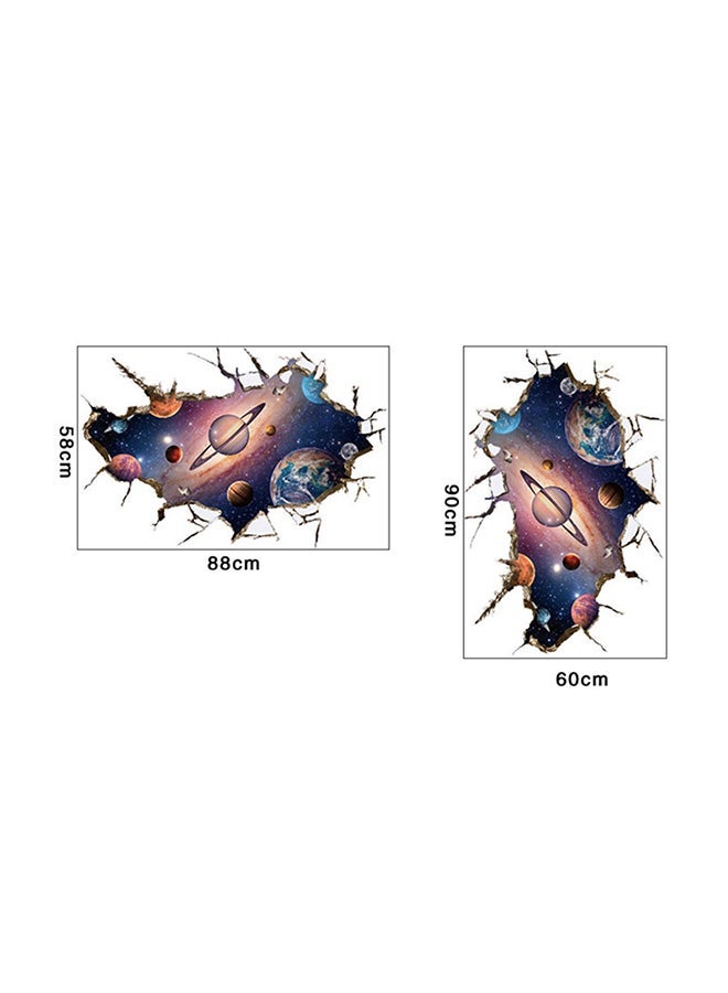 NIBEMINENT Planet Space 3D Wall Sticker Multicolour 90centimeter - Image 3