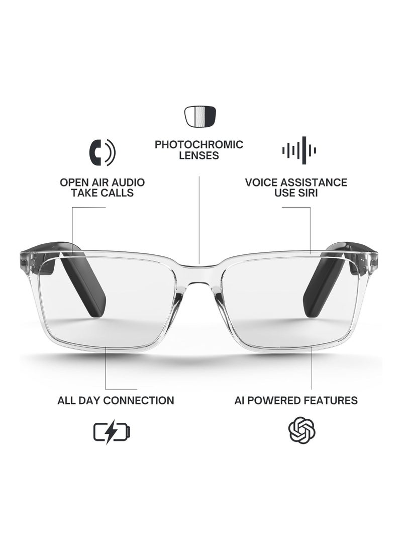 lucyd - Lucyd - Eclipse XL AI Smart Glasses for iPhone and Android. Chat GPT  & SIRI personal assistant. Enjoy you life hands free with smart glasses up to 12 hours per charge of music and calls & online meetings. - Image 1