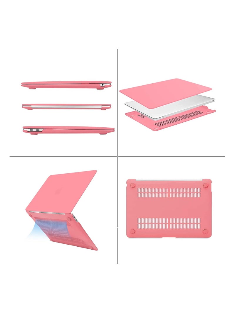 Hard Shell Case Protective Snap On Cover Compatible with MacBook Air New 13 Inch A2337 (M1) A2179 A1932 (released 2018 2019 2020 2021 2022) Retina Display Touch ID (Pink) - Image 2