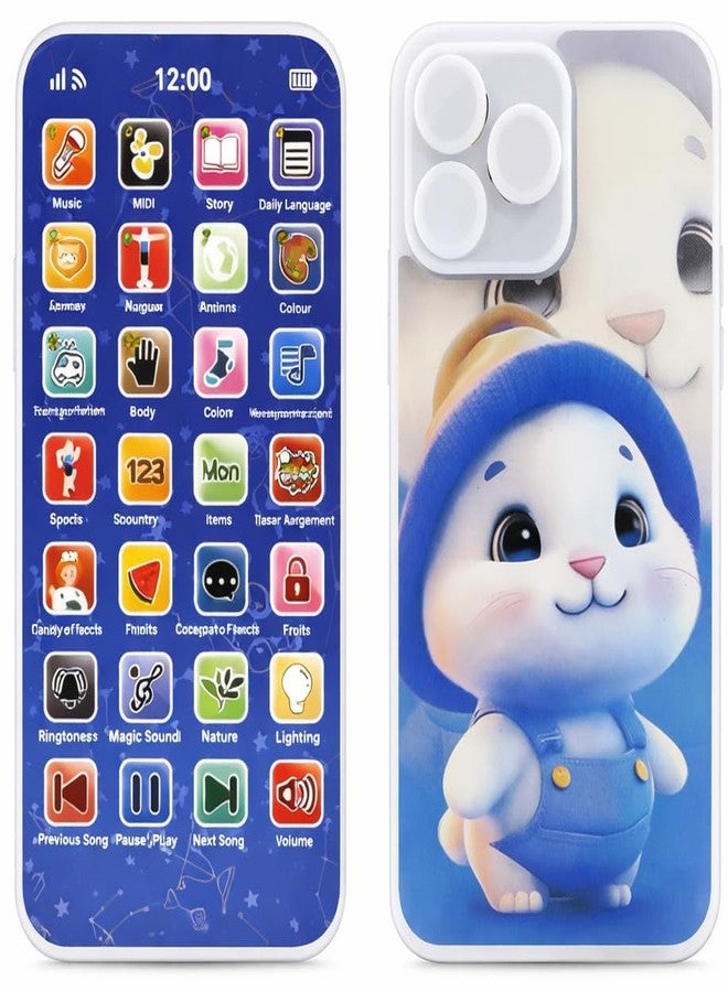Goyal's Goyal’s Kids Educational Music Phone Toy with Lights & Sound | Rechargeable Type C Learning Mobile for Toddlers | ABC Numbers Animals Sound Toy Phone | Interactive Early Learning Toy for Boys & Girls - Image 1