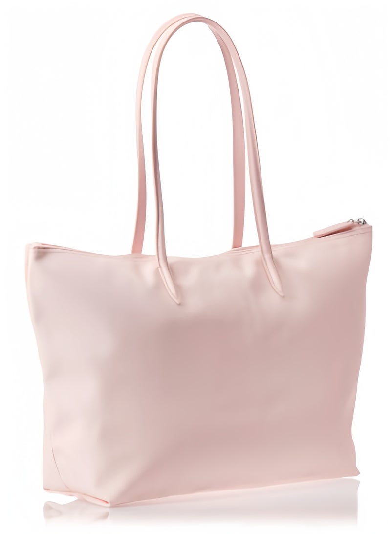 Lacoste bag Women's L12.12 Concept Fashion Versatile Large Capacity Large Size Zipper Handheld Shoulder Bag Tote Bag Large Pink 45cm * 30cm * 12cm - Image 2