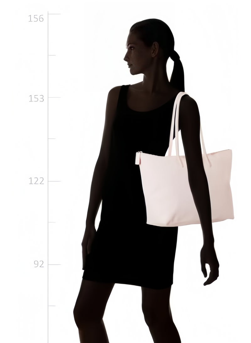 Lacoste bag Women's L12.12 Concept Fashion Versatile Large Capacity Large Size Zipper Handheld Shoulder Bag Tote Bag Large Pink 45cm * 30cm * 12cm - Image 5