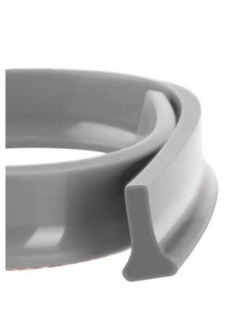 Generic Collapsible Threshold Water Dam Self-Adhesive Shower Barrier Bathroom And Kitchen Stopper, Home Retention System, Waterproof Flow Block Seal Strip Gray 1.1M  - Image 1
