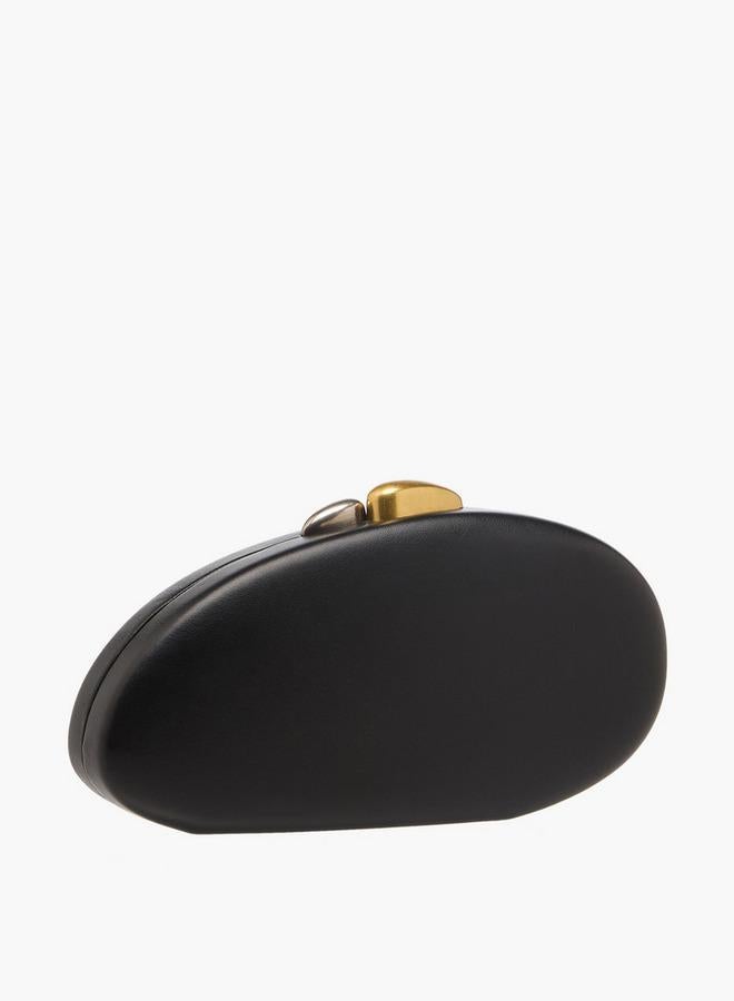 Celeste Solid Clutch With Detachable Chain Strap - Image 3