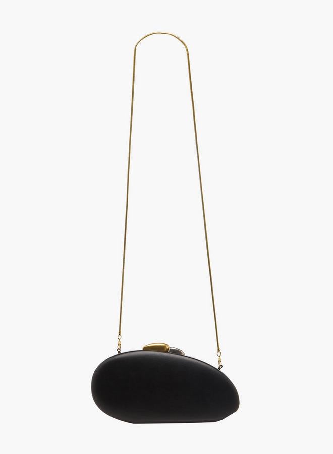 Celeste Solid Clutch With Detachable Chain Strap - Image 2