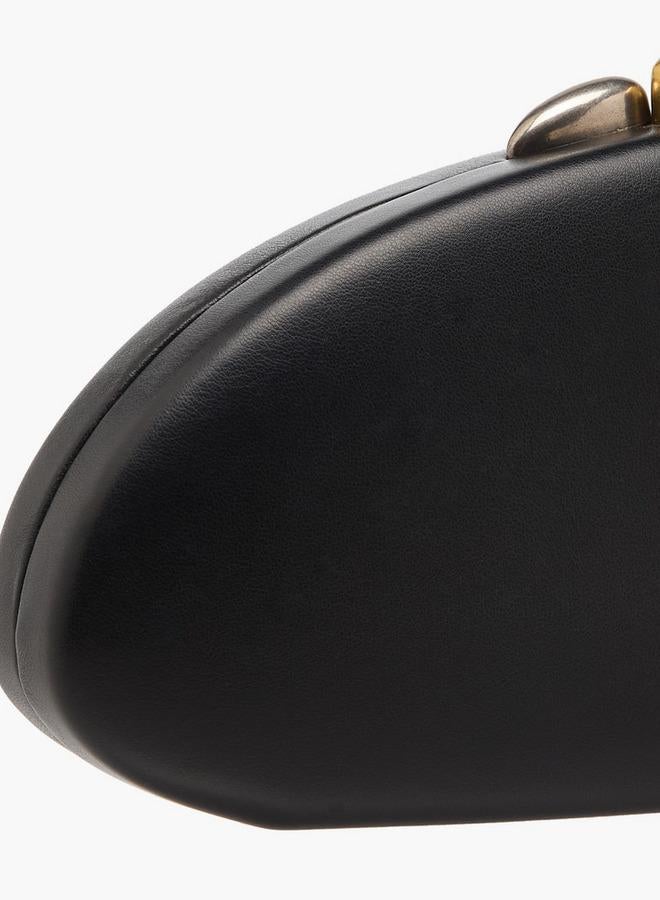 Celeste Solid Clutch With Detachable Chain Strap - Image 5