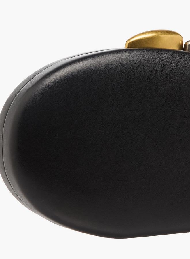 Celeste Solid Clutch With Detachable Chain Strap - Image 4