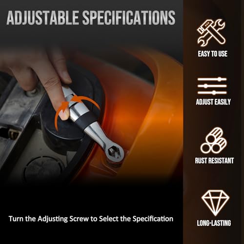 Lichamp Universal Wrench EDC Pocket Wrench Multi 23 Sizes from 1/4 to 3/4 inch and 7mm to 19mm - Image 3