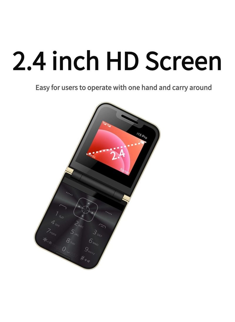 Hope - Hope Flip Mobile Phone with Auto Call Recording, FM Radio, Speed Dial, Magic Voice, GSM Dual SIM, Unlocked Foldable Cellphone for Seniors - Big Buttons, Loud Speaker, Long Battery Life - Image 1