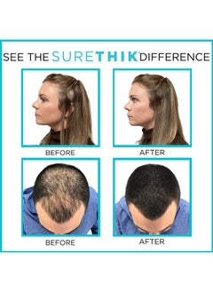 SureThik Hair Thickening Fibers For Thicker Looking Hair Building Hair Fibers To Conceal Thinning Hair Instantly Fuller Looking Hair For Men & Women Black 30G  - Image 4