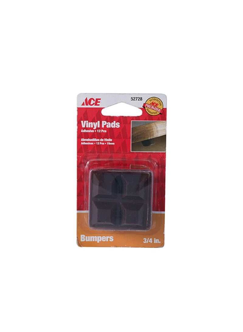 ACE ACE Vinyl Bumper Pad 19mm Pack Of 12 