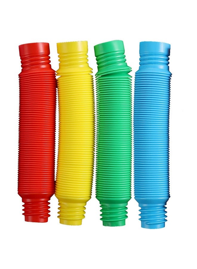 TOUGS Pop Multi-Color XL Stretch Tubes Sensory Toy for Toddler Kids Learning Toys - 4 Pack - Image 1
