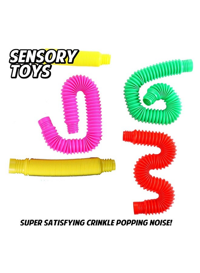 TOUGS Pop Multi-Color XL Stretch Tubes Sensory Toy for Toddler Kids Learning Toys - 4 Pack - Image 4