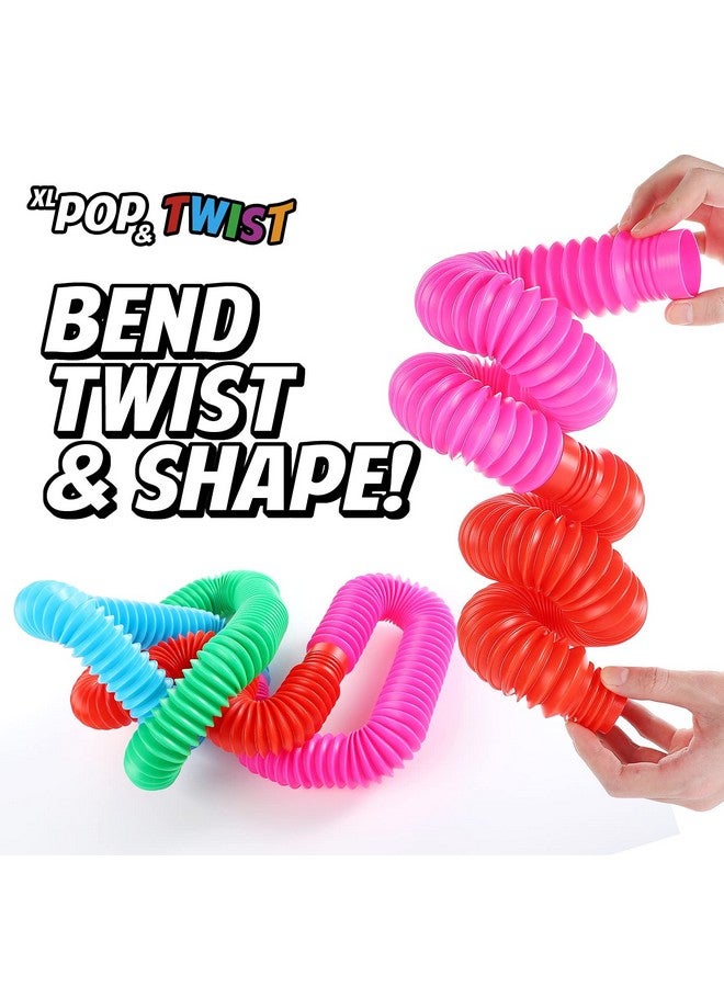 TOUGS Pop Multi-Color XL Stretch Tubes Sensory Toy for Toddler Kids Learning Toys - 4 Pack - Image 5