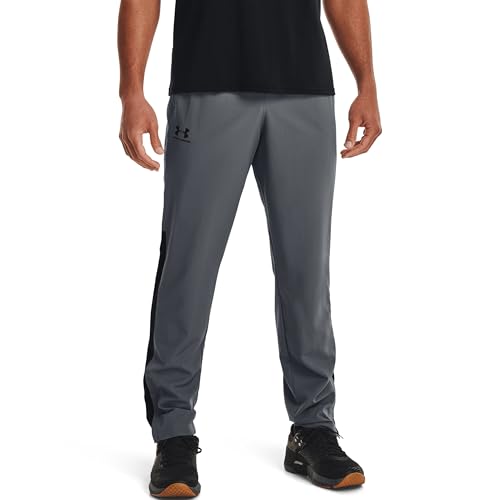 Under Armour Men's Woven Vital Workout Pants , Pitch Gray (012)/Black, X-Large - Image 1