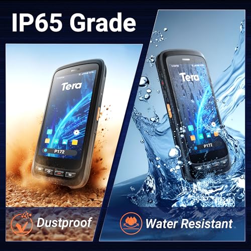 Tera Android 11 Barcode Scanner PDA: with Charging Cradle Pistol Grip 8000mAh Extra Large Battery Handheld Mobile Computer 5.2” Full Touch Screen Zebra 2D Scan IP65 Graded Inventory Scanner P172 - Image 5