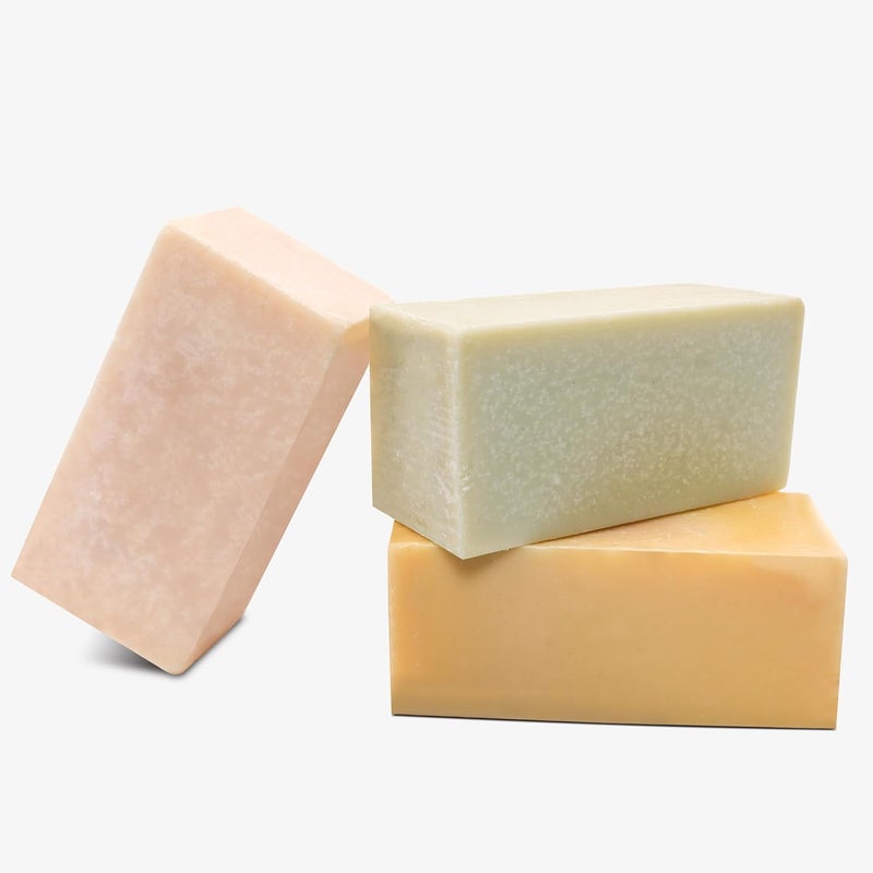 Natural Bar Soap with Vitamin E Pure Plant Oil Bath Body Soap Variety Soap Pack 3 Bars Lemongrass Tea Tree Roman ChamomileRich Creamy LatherLong Lasting Oily Skin Soap Gift Cold Process 35 oz